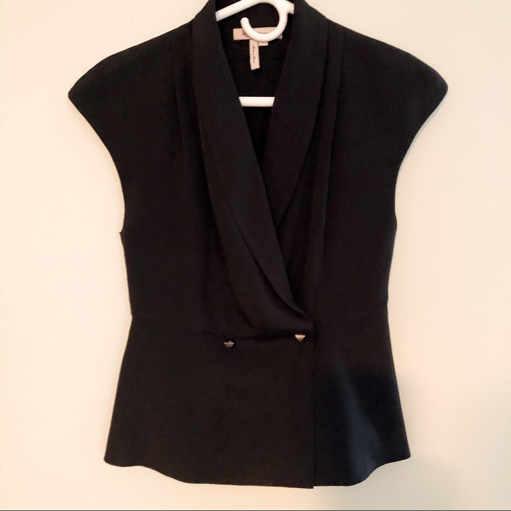 BCBGeneration Black Peplum Top